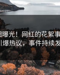 今晚真相曝光！网红的花絮事件在pixiv引爆热议，事件持续发酵