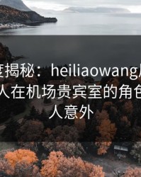 黑料深度揭秘：heiliaowang风波背后，神秘人在机场贵宾室的角色罕见令人意外