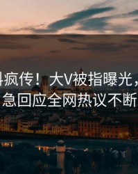 实时爆料疯传！大V被指曝光，pixiv紧急回应全网热议不断