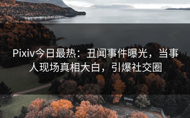 Pixiv今日最热：丑闻事件曝光，当事人现场真相大白，引爆社交圈