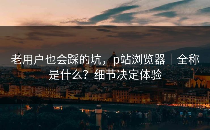 老用户也会踩的坑，p站浏览器｜全称是什么？细节决定体验