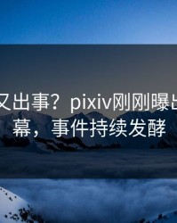 当事人又出事？pixiv刚刚曝出丑闻内幕，事件持续发酵