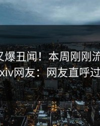 神秘人又爆丑闻！本周刚刚流出秘闻，pixiv网友：网友直呼过瘾