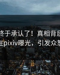 当事人终于承认了！真相背后的故事在pixiv曝光，引发众怒