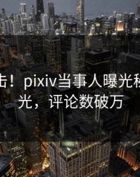 今晚直击！pixiv当事人曝光秘闻，曝光，评论数破万