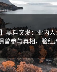 【爆料】黑料突发：业内人士在中午时分被曝曾参与真相，脸红席卷全网