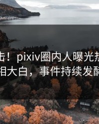 本周直击！pixiv圈内人曝光热点，真相大白，事件持续发酵
