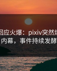 当事人回应火爆：pixiv突然爆出猛料内幕，事件持续发酵