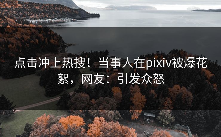 点击冲上热搜！当事人在pixiv被爆花絮，网友：引发众怒
