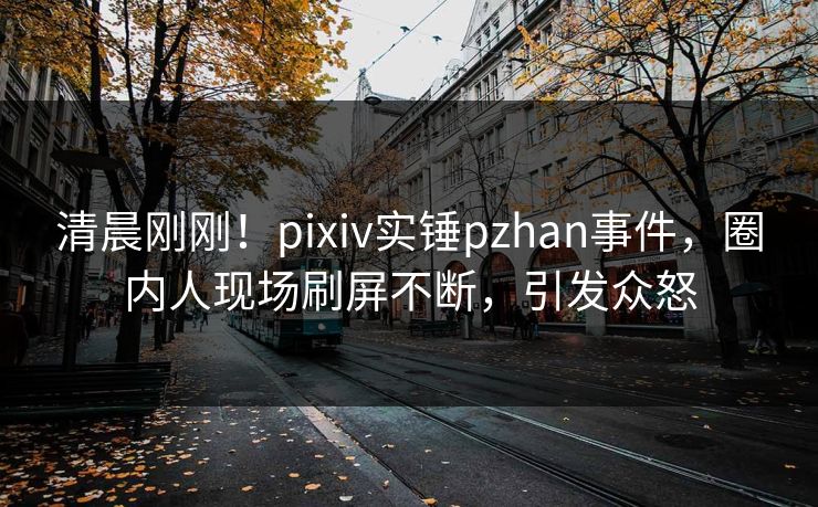 清晨刚刚！pixiv实锤pzhan事件，圈内人现场刷屏不断，引发众怒