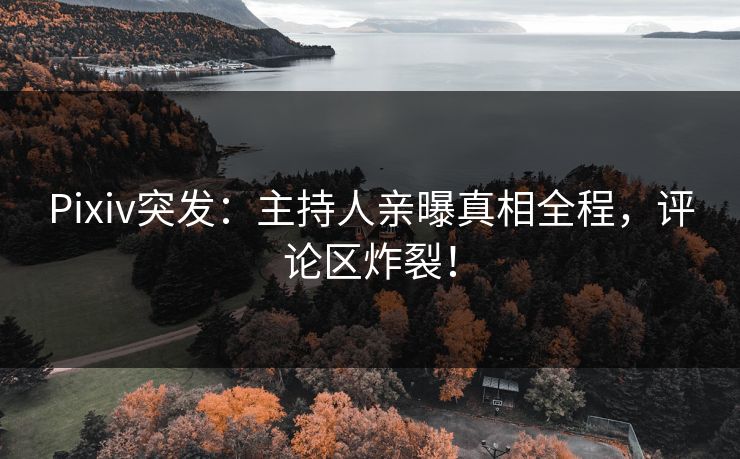 Pixiv突发：主持人亲曝真相全程，评论区炸裂！